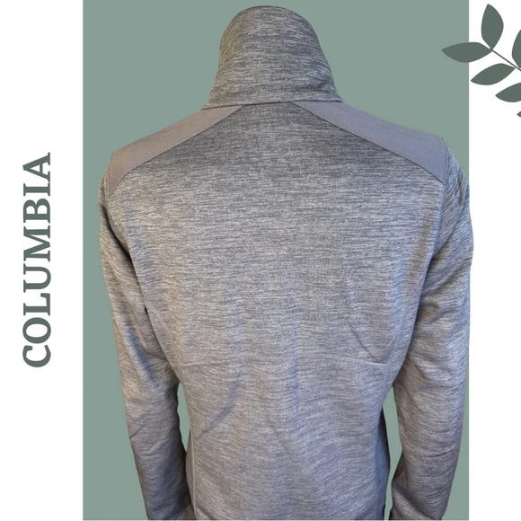 Columbia Fleece Hoodie 1/4 Zipper Front Shoulder Conteast Overlay Purple Small - Picture 5 of 7